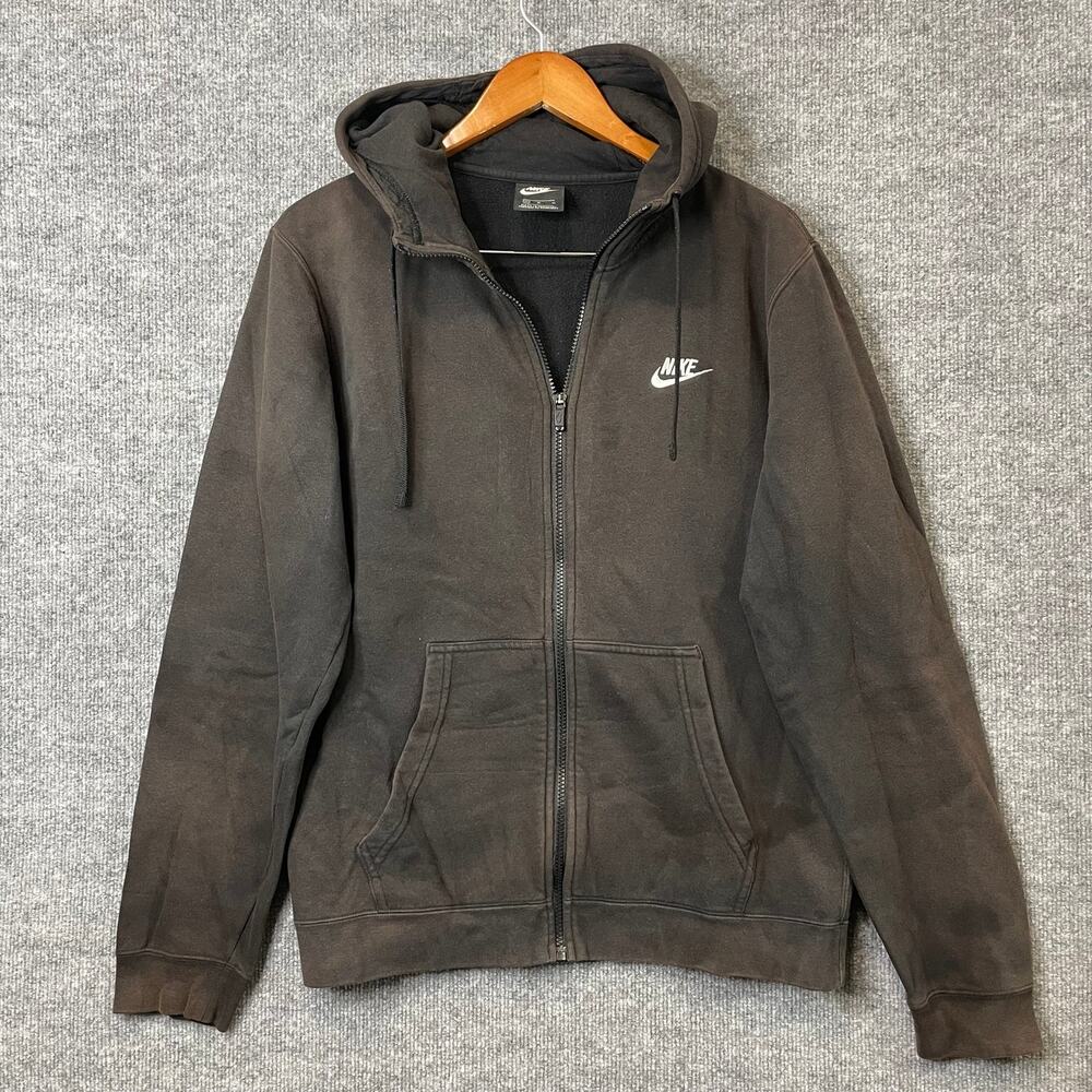Nike black full zip hoodie jacket size medium